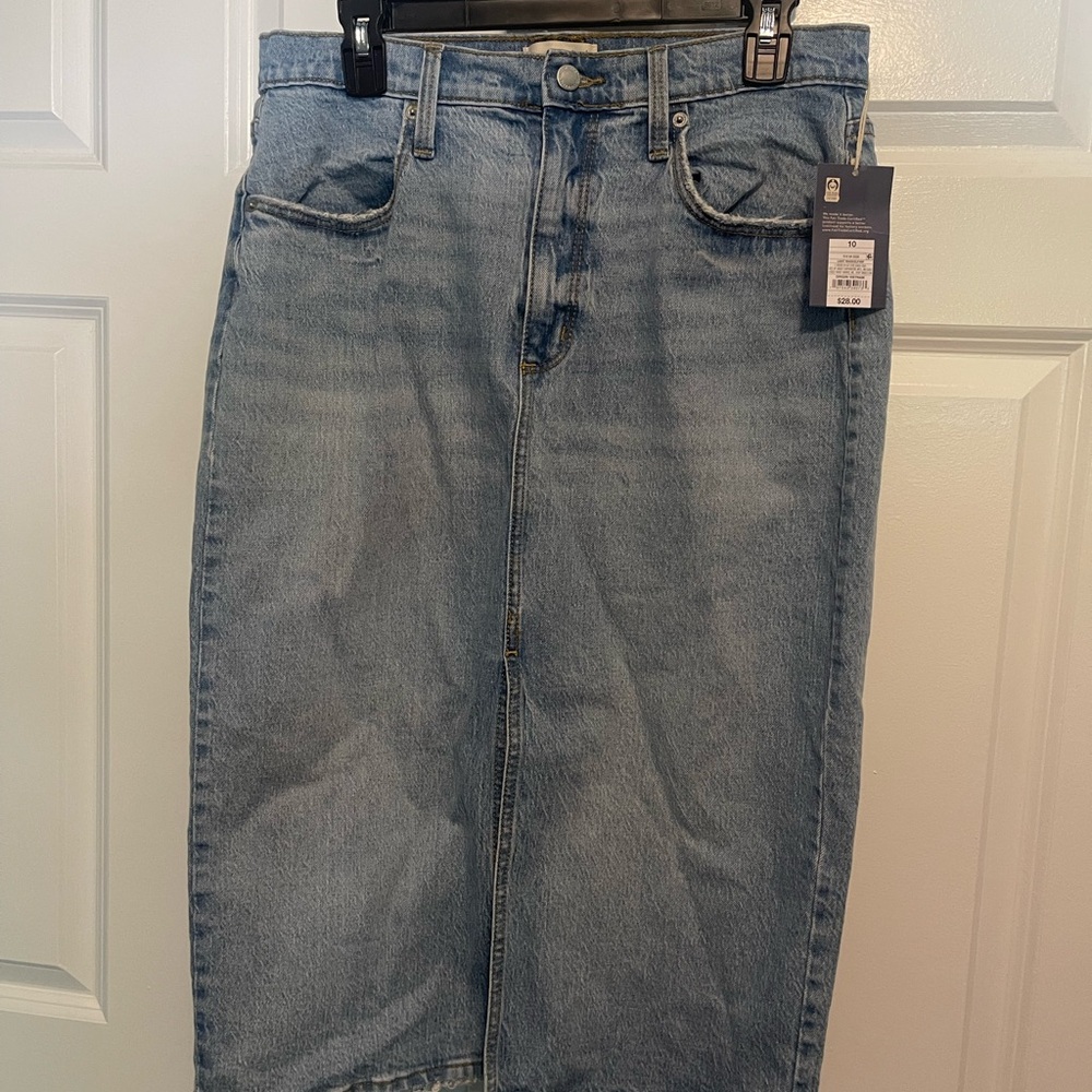 Universal Thread Blue Denim Midi Skirt